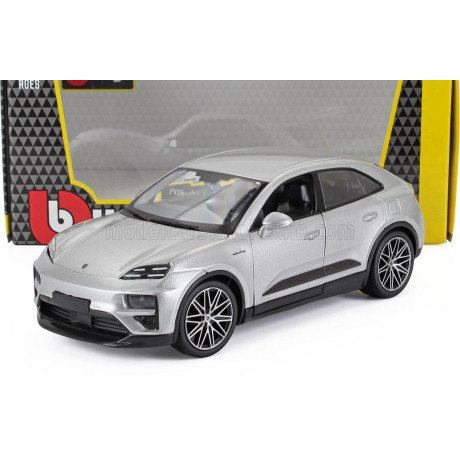 BURAGO PORSCHE MACAN TURBO ELECTRIC 2024 - SILVER 1/24