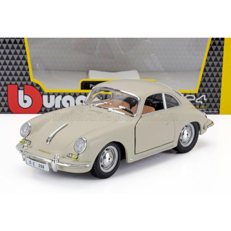 BURAGO PORSCHE 356B COUPE 1961 - WHITE 1/24