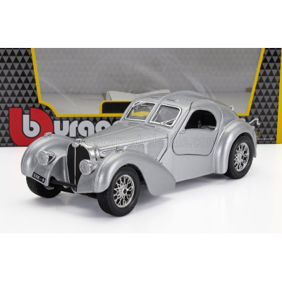 BURAGO BUGATTI ATLANTIC 1936 - SILVER 1/24
