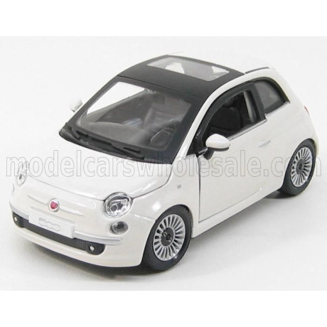 BURAGO FIAT NUOVA 500 2007 - WHITE 1/24