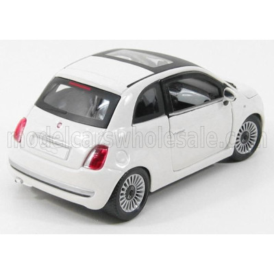 BURAGO FIAT NUOVA 500 2007 - WHITE 1/24