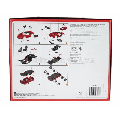 BURAGO FERRARI SF90 STRADALE HYBRID 1000hp 2019 - 36 PEZZI - 36 PCS - RED BLACK 1/24