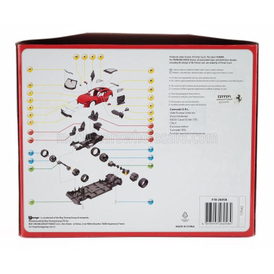 BURAGO FERRARI PUROSANGUE SUV 2022 - 36 PEZZI - 36 PCS - RED BLACK 1/24