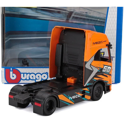 BURAGO IVECO FIAT S-WAY 570 TRACTOR TRUCK 2-ASSI 2021 - ORANGE 1/43