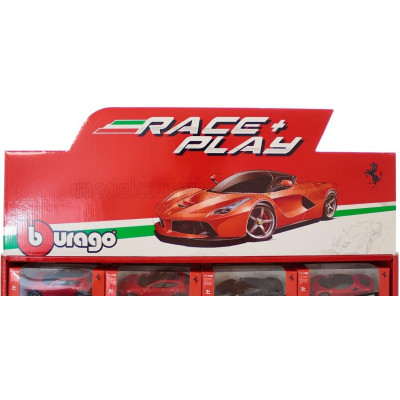 BURAGO FERRARI ESPOSITORE APERTO - FOR 112 CARS FERRARI 1/43 - SET BOX RACE&PLAY - Lungh.LENGHT cm 58.0 X Largh.WIDTH cm 14.3 X