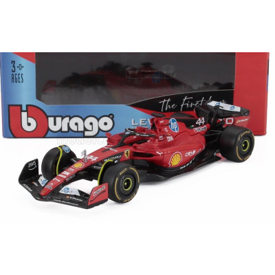 BURAGO FERRARI F1  SF-23 TEAM SCUDERIA FERRARI HP N 44 TEST FIORANO 2025 LEWIS HAMILTON - RED BLACK 1/43