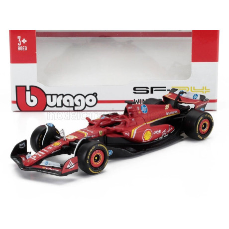 BURAGO FERRARI F1  SF-24 TEAM SCUDERIA FERRARI N 16 WINNER MONACO GP 2024 CHARLES LECLERC - RED BLACK 1/43