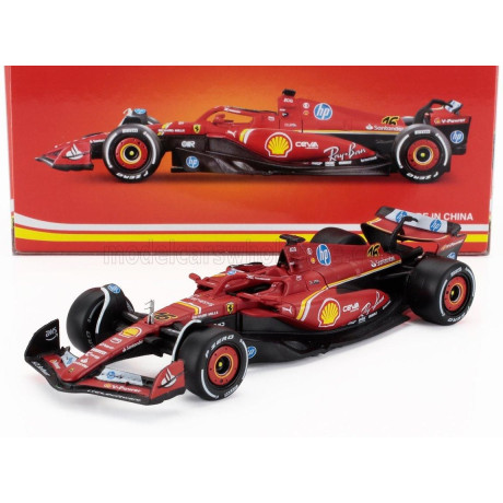 BURAGO FERRARI F1  SF-24 TEAM SCUDERIA FERRARI N 16 WINNER ITALY MONZA GP 2024 CHARLES LECLERC - RED WHITE BLACK 1/43