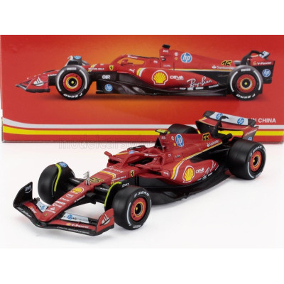 BURAGO FERRARI F1  SF-24 TEAM SCUDERIA FERRARI N 55 4th ITALY MONZA GP 2024 CARLOS SAINZ - RED WHITE BLACK 1/43