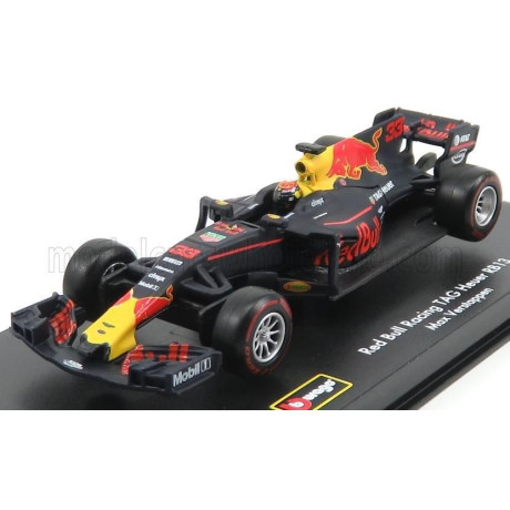 BURAGO RED BULL F1  RB13 TAG HEUER N 33 SEASON 2017 MAX VERSTAPPEN - CON VETRINA - WITH SHOWCASE - RED BLUE YELLOW 1/43