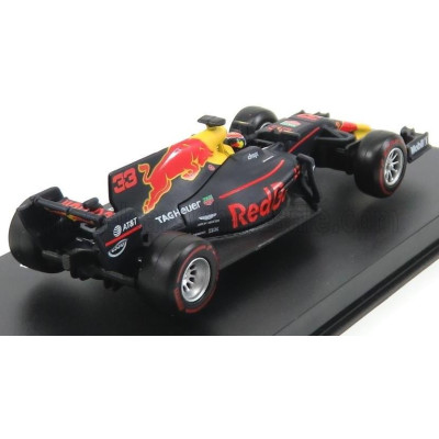 BURAGO RED BULL F1  RB13 TAG HEUER N 33 SEASON 2017 MAX VERSTAPPEN - CON VETRINA - WITH SHOWCASE - RED BLUE YELLOW 1/43