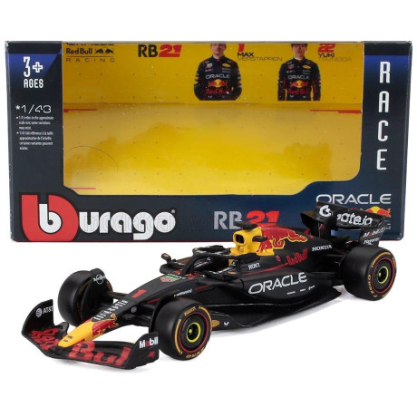 BURAGO RED BULL F1  RB21 TEAM ORACLE RED BULL RACING N 1 SEASON 2025 MAX VERSTAPPEN - BLUE YELLOW RED 1/43