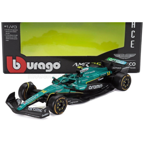 BURAGO ASTON MARTIN F1  AMR25 TEAM ARAMCO COGNIZANT N 14 SEASON 2025 FERNANDO ALONSO - GREEN BLACK 1/43
