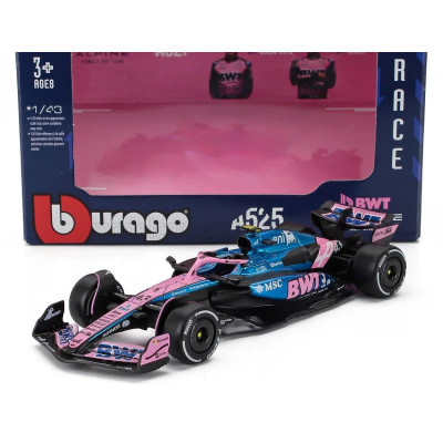 BURAGO ALPINE F1  A525 TEAM BWT ALPINE N 43 SEASON 2025 FRANCO COLAPINTO - BLACK BLUE PINK 1/43