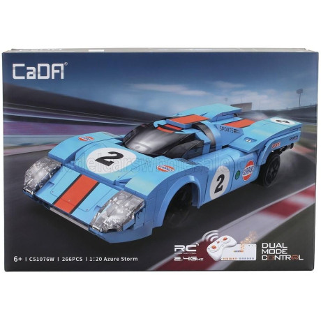 CADA PORSCHE RC 917 AZURE STORM 131 1969 - 266 pcs - LIGHT BLUE ORANGE 1/20