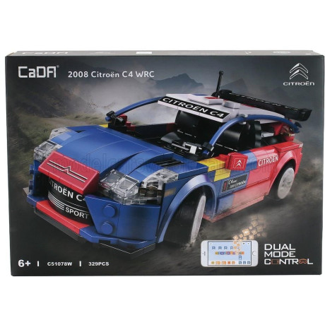 CADA CITROEN RC C4 WRC N 1 RALLY 2008 - 329 pcs - BLUE RED 1/20