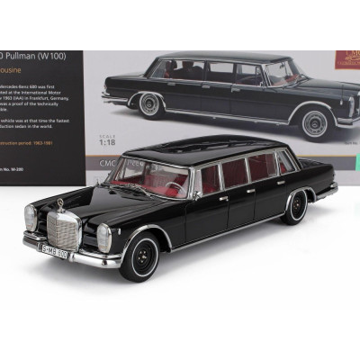 CMC MERCEDES BENZ S-CLASS 600 PULLMAN W100 1963 - BLACK 1/18