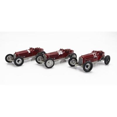 CMC ALFA ROMEO SET 3X ALL WINNER F1 P3 GP 1932 TAZIO NUVOLARI - N 12 FRANCE - N 30 COPPA CIANO - N 8 COPPA ACERBO - WITH FIGURE