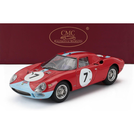 CMC FERRARI 250LM ch. n5895 N 7 WINNER 12h REIMS 1964 GRAHAM HILL - JOACHIM BONNIER - RED 1/18