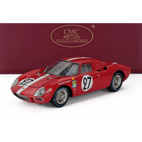 CMC FERRARI 250LM 3.3L V12 ch.s n6119 TEAM SCUDERIA FILIPINETTI N 27 6th LE MANS 1965 DIETER SPOERRY - ARMAND BOLLER - RED 1/18