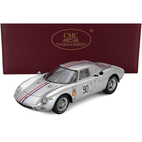 CMC FERRARI 250LM ch. n5909 N 90 RALLY NASSAU TOURIST 1964 BOB GROSSMAN - SILVER 1/18