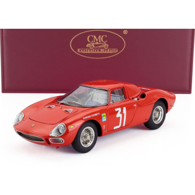 CMC FERRARI 250LM ch.n5899 TEAM SCUDERIA FILIPINETTI N 31 WINNER MONZA 1964 NINO VACCARELLA - RED 1/18