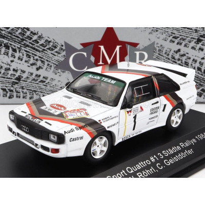 CMR AUDI QUATTRO SPORT N 1 WINNER RALLY ADAC STADTE 1984 W.ROHRL - C.GEISTDORFER - WHITE 1/43