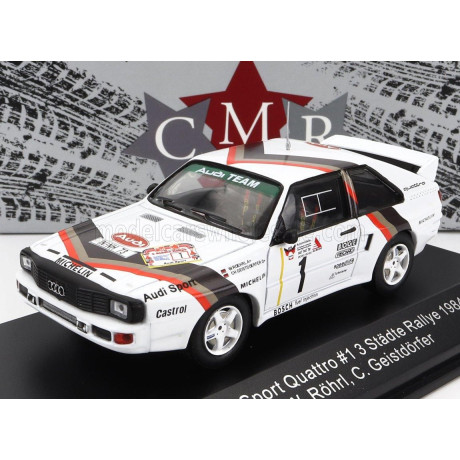 CMR AUDI QUATTRO SPORT N 1 WINNER RALLY ADAC STADTE 1984 W.ROHRL - C.GEISTDORFER - WHITE 1/43
