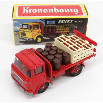 EDICOLA BERLIET GAK TRUCK - BEER KRONENBOURG - PLATEAU BRASSEUR - BIRRA - 1970 - RED 1/43