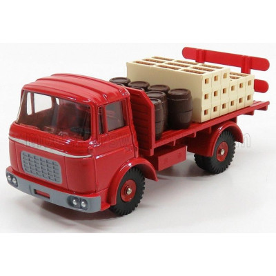 EDICOLA BERLIET GAK TRUCK - BEER KRONENBOURG - PLATEAU BRASSEUR - BIRRA - 1970 - RED 1/43