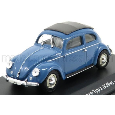 EDICOLA VOLKSWAGEN BEETLE TYPE I KAFER CABRIOLET CLOSED 1950 - BLUE 1/43
