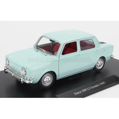 EDICOLA SIMCA 1000 LS STRADALE 1969 - DAMAGE DISPLAY BOX - VERY LIGHT BLUE 1/24