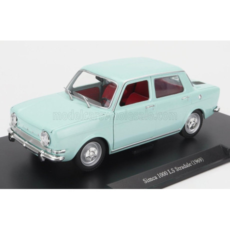 EDICOLA SIMCA 1000 LS STRADALE 1969 - DAMAGE DISPLAY BOX - VERY LIGHT BLUE 1/24