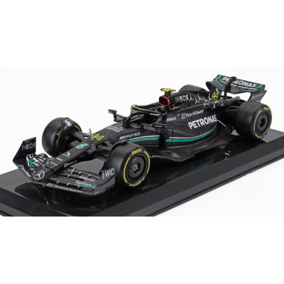 EDICOLA MERCEDES GP F1 W14 TEAM MERCEDES-AMG PETRONAS FORMULA ONE N 44 SEASON 2023 LEWIS HAMILTON - BLISTER BOX - BLACK 1/24