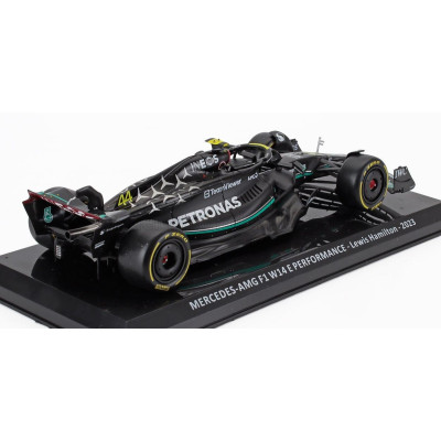 EDICOLA MERCEDES GP F1 W14 TEAM MERCEDES-AMG PETRONAS FORMULA ONE N 44 SEASON 2023 LEWIS HAMILTON - BLISTER BOX - BLACK 1/24