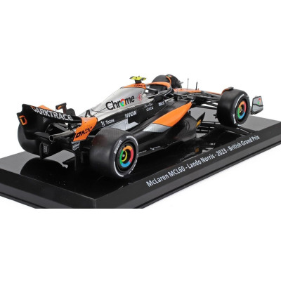 EDICOLA McLAREN F1  MCL60 TEAM McLAREN N 4 2nd BRITISH GP 2023 LANDO NORRIS - BLISTER BOX - ORANGE BLACK 1/24