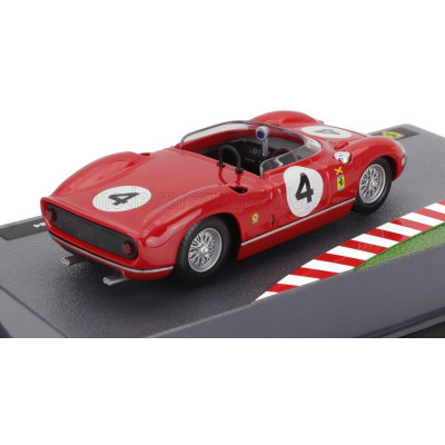EDICOLA FERRARI 330P SPIDER 4.0L V12 N 4 MOSPORT GRAND PRIX 1964 PEDRO RODRIGUEZ - RED 1/43
