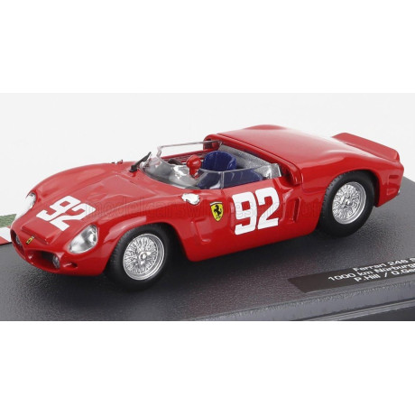 EDICOLA FERRARI DINO 246SP SPIDER N 92 WINNER 1000km NURBURGRING 1962 PHIL HILL - OLIVIER GENDEBIEN - RED 1/43