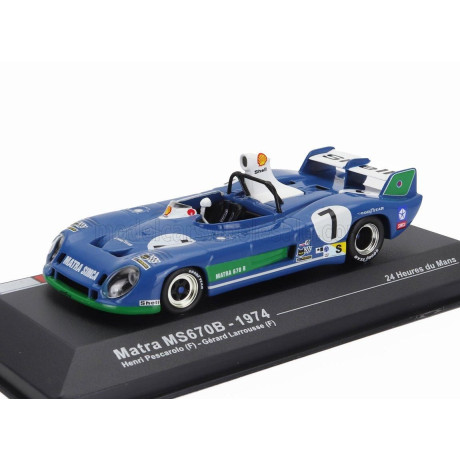EDICOLA MATRA SIMCA MS670B 3.0L V12 TEAM MATRA SPORT N 7 WINNER 24h LE MANS 1974 HENRI PESCAROLO - GERARD LARROUSSE - BLUETTE GR