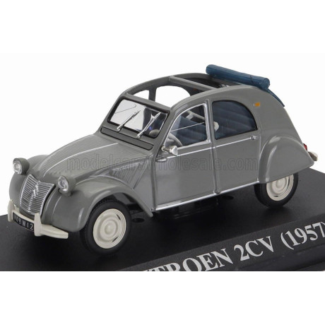 EDICOLA CITROEN 2CV CABRIOLET OPEN 1957 - GREY 1/43
