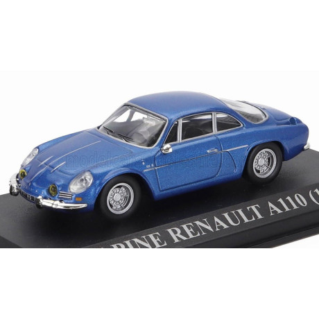 EDICOLA RENAULT ALPINE A110 1973 - SILVER WHEELS - BLUE MET 1/43
