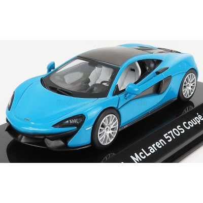 EDICOLA McLAREN 570S COUPE 2016 - CON VETRINA - WITH SHOWCASE - BLUE 1/43