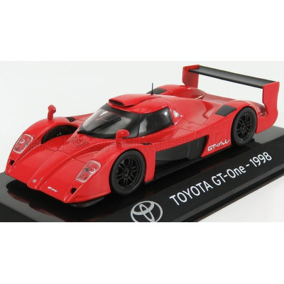 EDICOLA TOYOTA GT-ONE 1998 - CON VETRINA - WITH SHOWCASE - RED BLACK 1/43