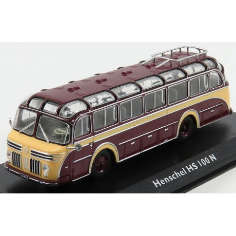 EDICOLA HENSCHEL HS100N AUTOBUS 1953 - BORDEAUX CREAM 1/72