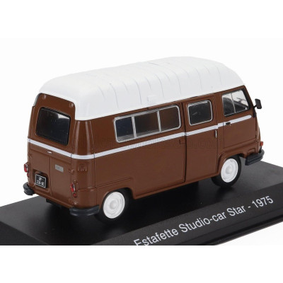 EDICOLA RENAULT ESTAFETTE CAMPER STUDIO-CAR STAR 1975 - BLISTER BOX - BROWN WHITE 1/43