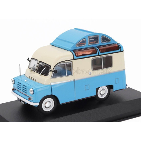 EDICOLA BEDFORD CA CALTHORPE CAMPER 1957 - BLISTER BOX - LIGHT BLUE CREAM 1/43