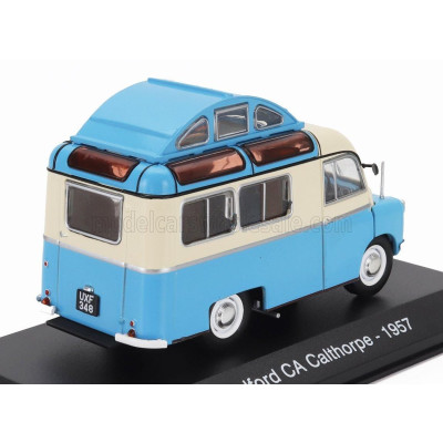 EDICOLA BEDFORD CA CALTHORPE CAMPER 1957 - BLISTER BOX - LIGHT BLUE CREAM 1/43
