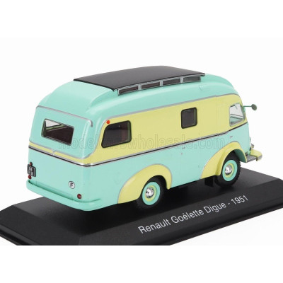 EDICOLA RENAULT GOELETTE DIGUE CAMPER 1951 - BLISTER BOX - VERY LIGHT GREEN YELLOW 1/43