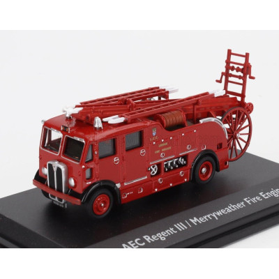 EDICOLA AEC REGENT MKIII TANKER TRUCK MERRYWEATHER FIRE ENGINE 1959 - RED 1/72