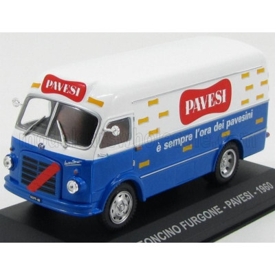 EDICOLA OM FIAT LEONCINO FURGONE VAN PAVESI 1960 - WHITE BLUE 1/43